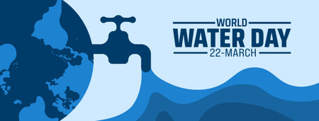 22 march world water day background banner or poster design template with water drop. observed every year in 22 March. Holiday concept. Use to any Template, card, poster, placard,のイラスト素材