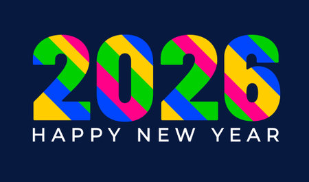 Happy new year 2016. Vector illustration on a dark blue background.
