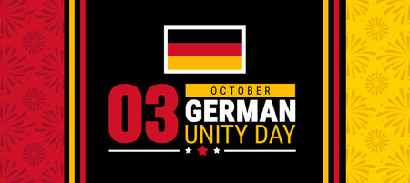 Vector illustration of a Background for German Unity Day. Suitable for greeting card, poster and banner.のイラスト素材