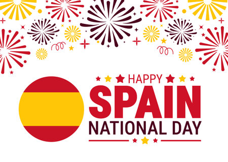 spain happy national day design, vector illustration eps10 graphicのイラスト素材