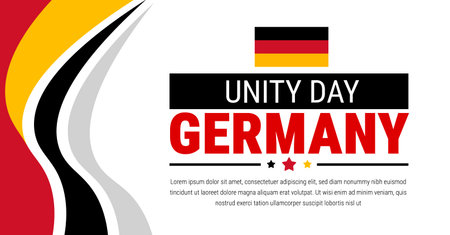 Germany National Day Vector Template Design Illustration. Suitable for greeting card, poster and bannerのイラスト素材