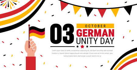 Germany Independence Day Vector Template Design Illustration. Suitable for greeting card, poster and bannerのイラスト素材