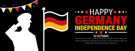 Germany Independence Day. Vector illustration for banner, poster, greeting cardのイラスト素材