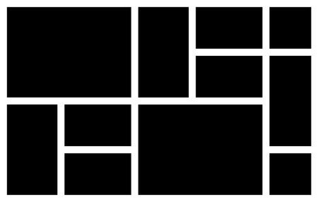 Set of photo frames. Template for your design. Vector illustration.のイラスト素材