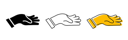 Rubber gloves icon vector. Rubber gloves icon vector. Rubber gloves vector iconのイラスト素材