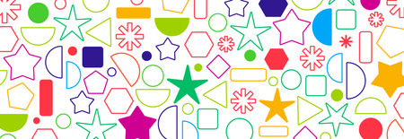 Seamless pattern with geometric shapes. Vector illustration. Eps 10