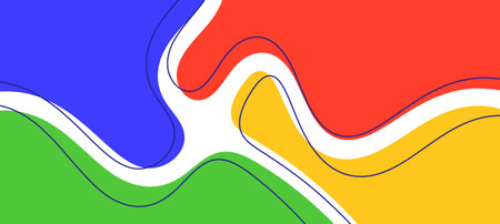 Colorful abstract background with wavy lines. Vector illustration for designのイラスト素材