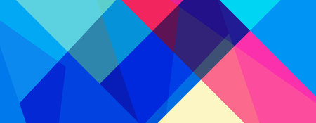 Triangle pattern background in blue and pink colors, vector illustration graphic.