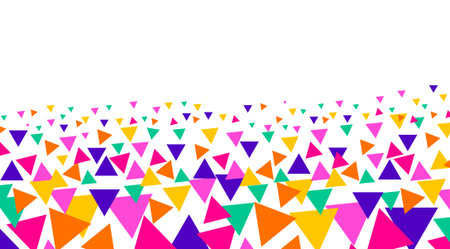 Abstract background with colorful triangles. Vector illustration. Can be used for your design.のイラスト素材
