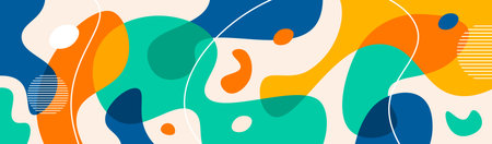 Abstract background with liquid and geometric elements. Vector illustration for your designのイラスト素材