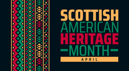 scottish american heritage month april background template