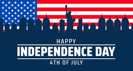 Independence day of the United States of America. Vector illustration.のイラスト素材