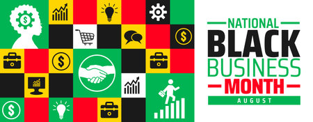 Black friday sale banner design template with business icons. Vector illustration.のイラスト素材