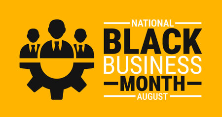 National Black Business Month. June 1. Holiday concept. Template for background, banner, card, poster with text inscription.のイラスト素材