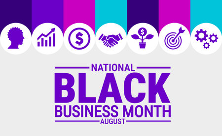 International Black Business Month. Holiday concept. Template for background, banner, card, poster with text inscription.のイラスト素材