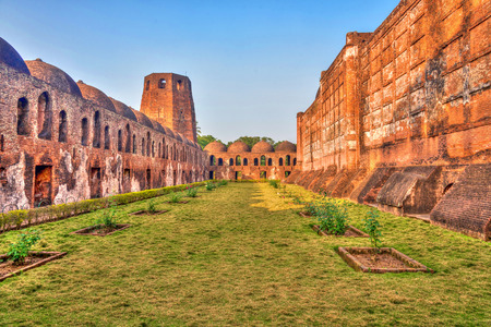 The famous Katra mosque where the tomb of the first Nawab of Bengal, Murshid Quli Khan, is buried in Murshidabad.の写真素材