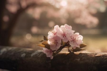 Enchanting Pink Floral Wonderland AIの素材