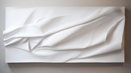 Minimalist White Art - AI Generatedの素材