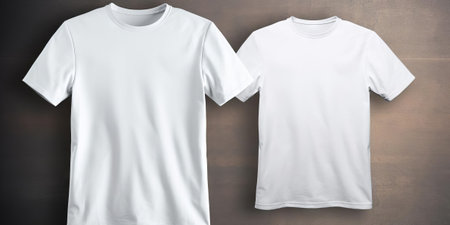 White T-Shirt Mockup Duo AI Generatedの素材