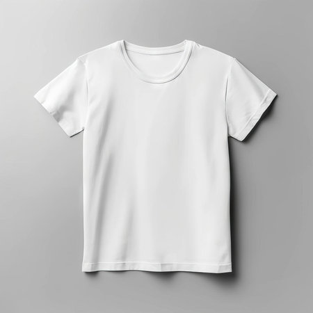 White T-Shirt Mockup Collection AI Generatedの素材