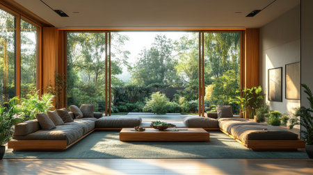 Futuristic Living Room with Smart Lightingの素材