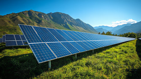 Solar Farm Embracing Renewable Energyの素材