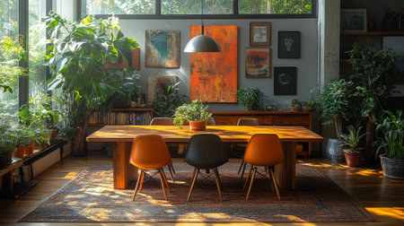 Vintage Workspace with Artistic Flairの素材
