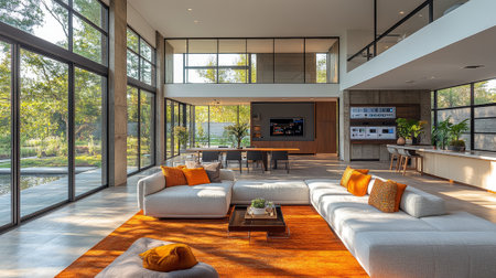 Modern Multipurpose Space with Smart Home Controlの素材