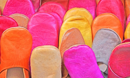 Arab colored shoes linedの写真素材