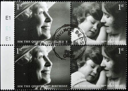UNITED KINGDOM - CIRCA 2002: A stamp printed in United Kingdom shows Queen Elizabeth II, serie,...
