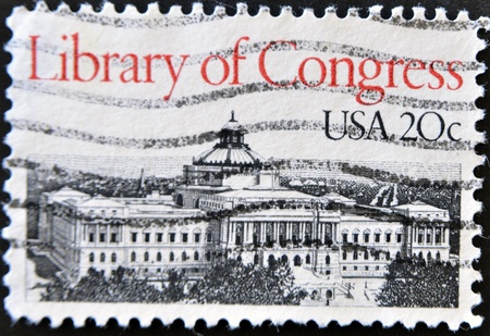 UNITED STATES OF AMERICA - CIRCA 1982: A stamp printed in the United States of America shows Library...