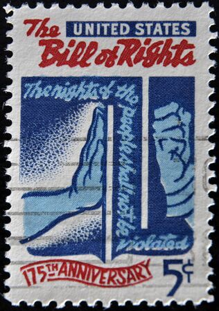 UNITED STATES OF AMERICA - CIRCA 1966: a stamp printed in the United States of America shows 175th...