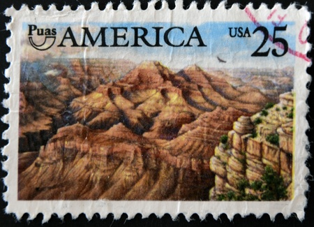 UNITED STATES OF AMERICA - CIRCA 1989: A stamp printed in USA showing Grand Canyon, circa 1989