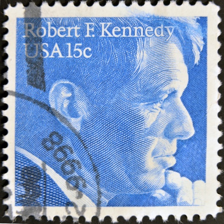UNITED STATES OF AMERICA - CIRCA 1978: A stamp printed in USA, shows Robert Kennedy, circa 1978