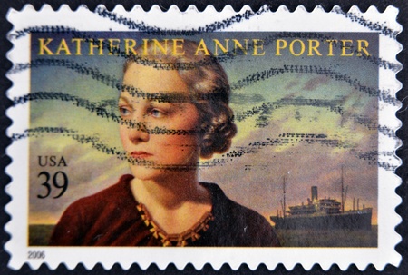 UNITED STATES OF AMERICA - CIRCA 2006: A stamp printed in USA shows Katherine Anne Porter, circa 2006のeditorial素材