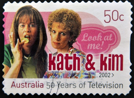 AUSTRALIA - CIRCA 1982: A stamp printed by Australia dedicated to to 50 years of Australian...