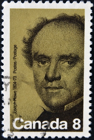 CANADA - CIRCA 1973: stamp printed in Canada shows Joseph Howe, circa 1973 のeditorial素材