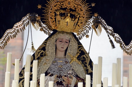 Our Lady of love and work in procession in Granada, Spainのeditorial素材