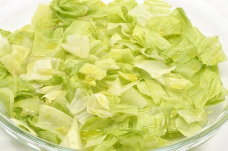 cut fresh lettuce の写真素材