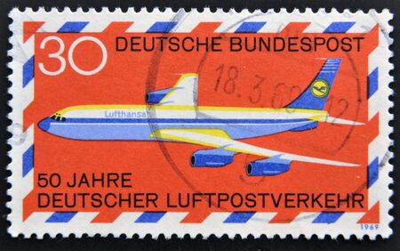 GERMANY - CIRCA 1969: A stamp printed in the Federal Republic of Germany shows 50 years German...