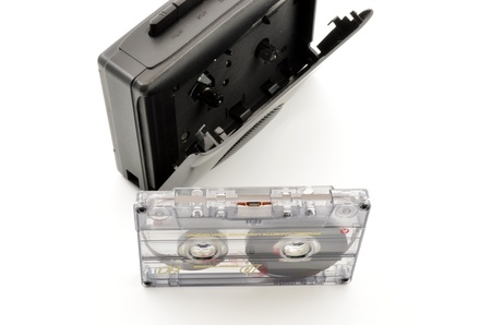 80Â´s and Walkman cassette tapeの写真素材