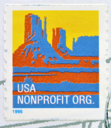 UNITED STATES OF AMERICA - CIRCA 1995: A stamp printed in USA shows Butte, circa 1995 