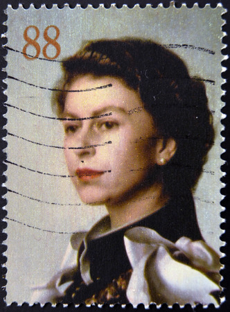 AUSTRALIA - CIRCA 2013: stamp printed in Australia shows Queen Elizabeth II by Pietro Annigoni, circa 2013のeditorial素材