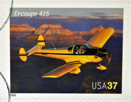 UNITED STATES OF AMERICA - CIRCA 2005: A stamp printed in USA dedicated to advances in aviation,...