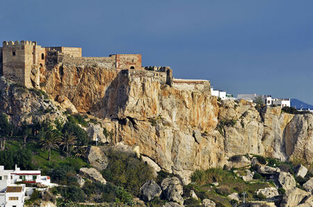 The castle in the Spanish town of Salobrena, Andalusiaのeditorial素材