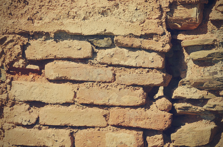 wall of an abandoned houseの写真素材