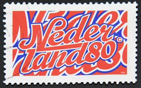 GRANADA, SPAIN - NOVEMBER 30, 2015: Stamp of the Holland With an inscription, 1997のeditorial素材