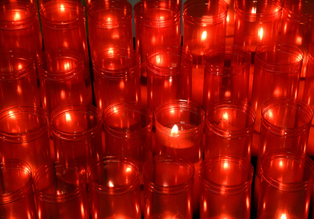 Candles in churchのeditorial素材