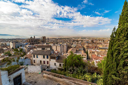 view of Granada from the Albaicin neighborhood