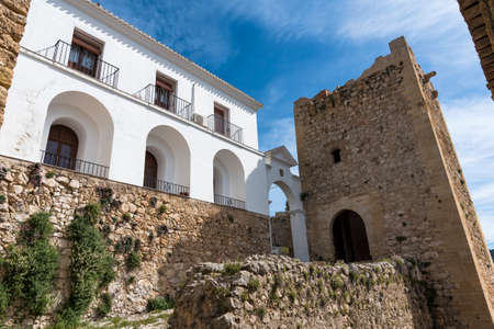 gateway to the castle of Moclin, Granadaのeditorial素材